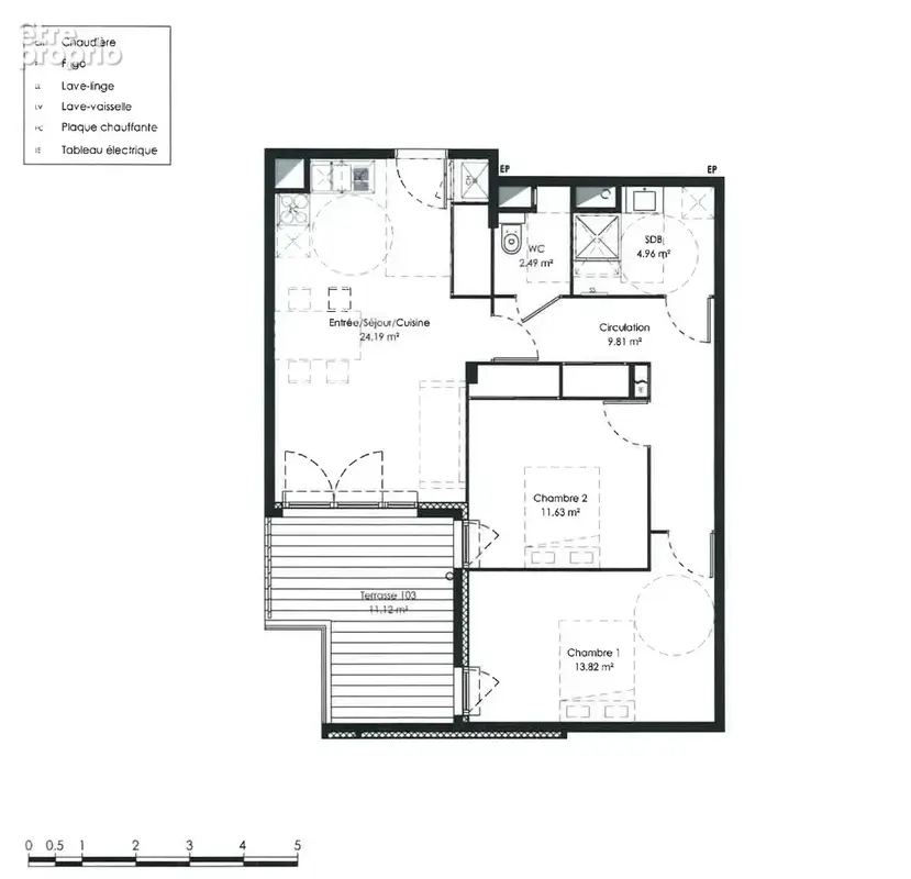 3 pièces de 66,93 m2 avec terrasse - photo 2