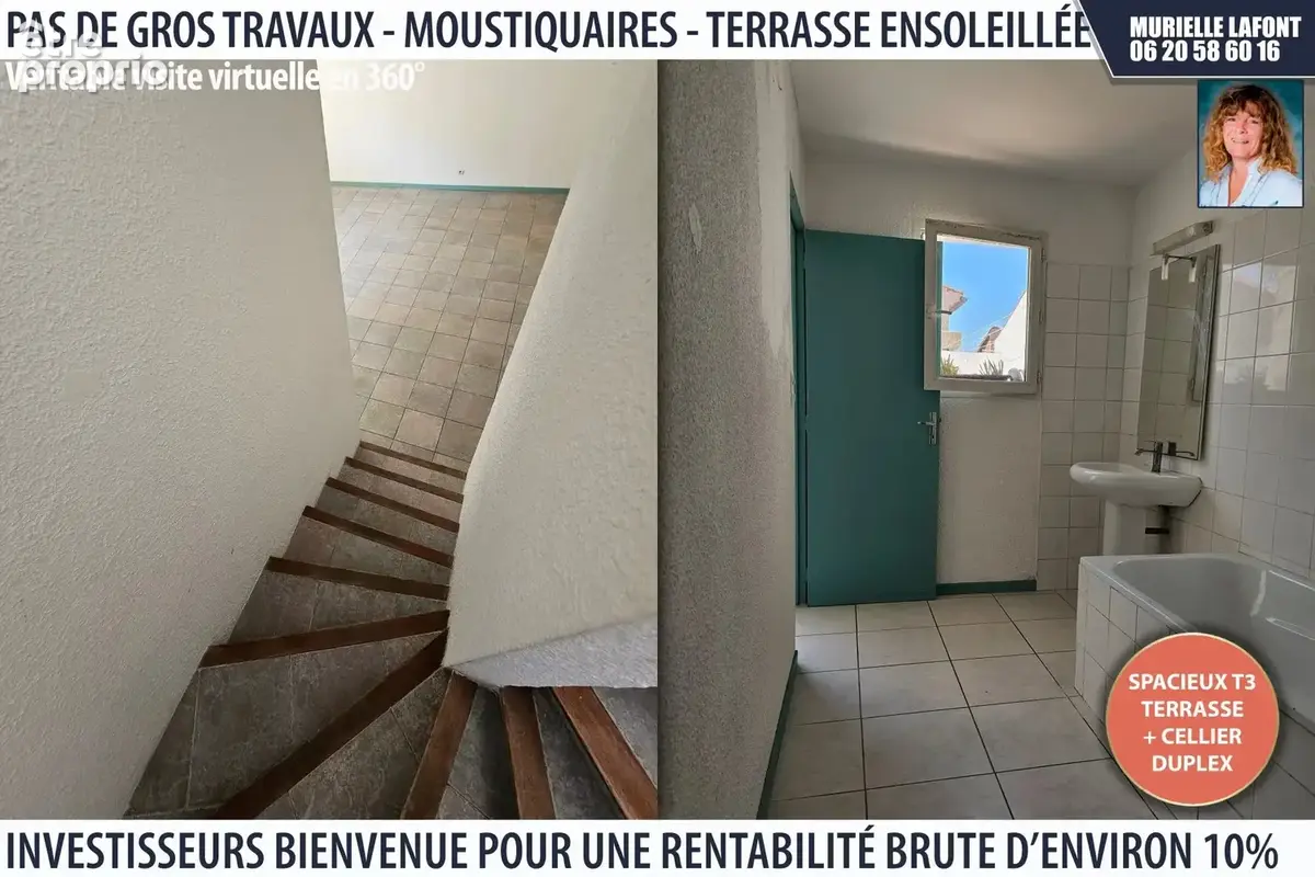 Appartement duplex T3 73 m², terrasse, bien situé - photo 6