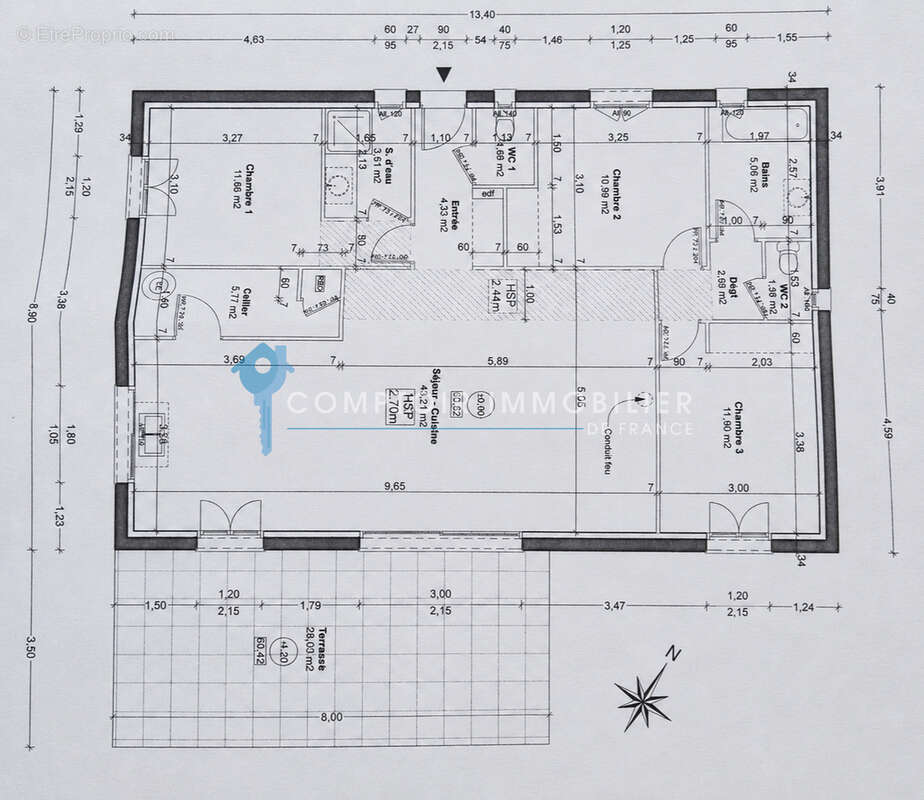 Dépt Hérault (34) - Saint André de Sangonis - À vendre - Villa T4, 105m2, terrain 1017 m2, terrasse, garage - photo 13