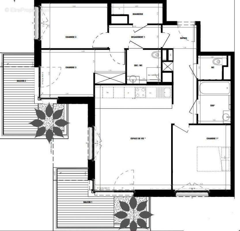 Appartement à PARIS-13E