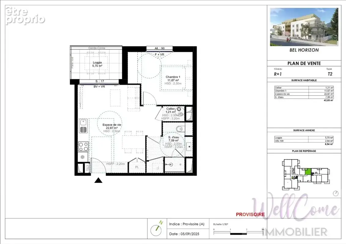 VEFA - Appartement T2 de 43m² avec parking à Challes-Les-Eaux ! - photo 2