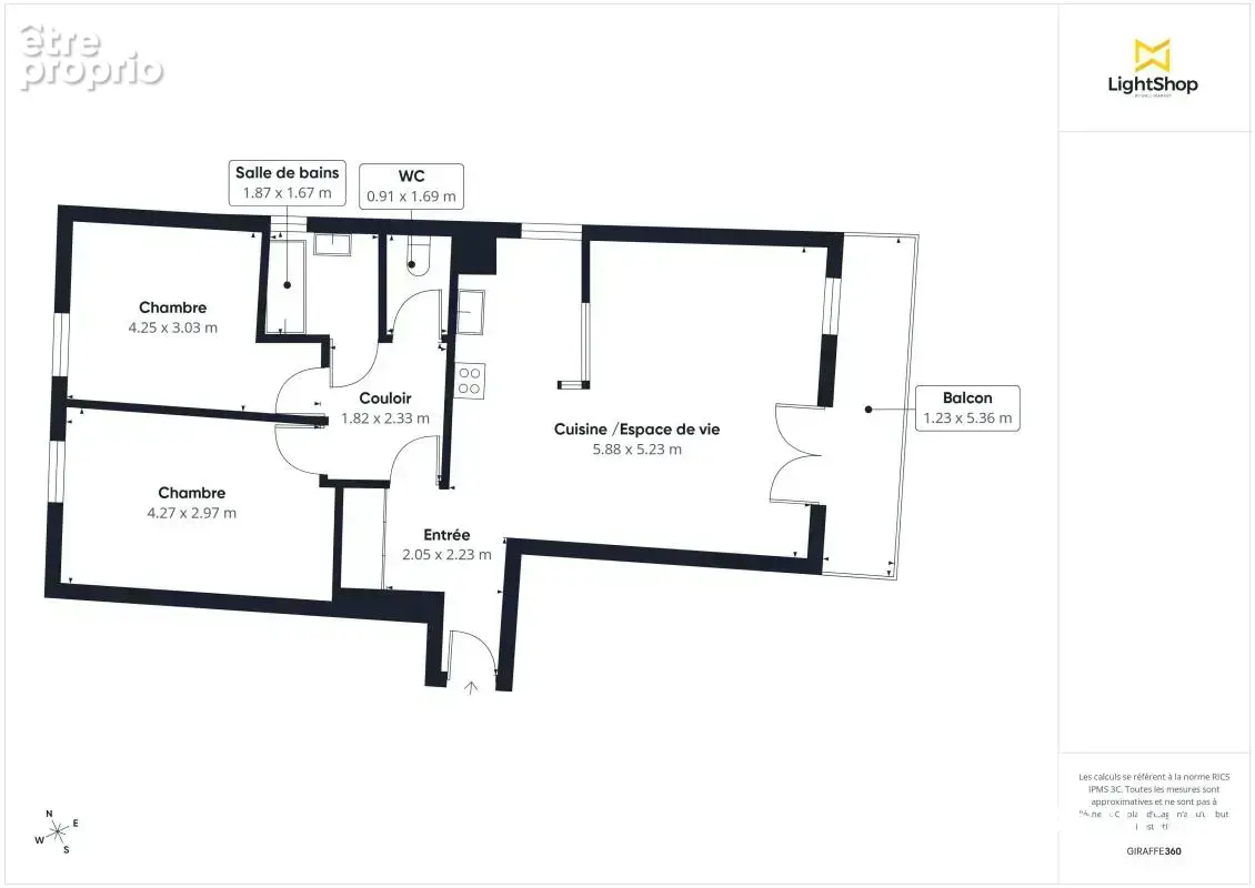 Appartement de 3 pièces, 69 m² - Balcon, parking - Rue Frida Kahlo, Bobigny - photo 3