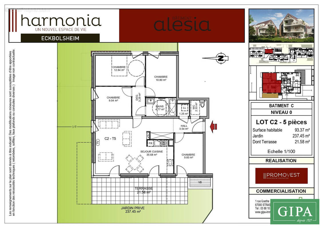 Appartement à ECKBOLSHEIM