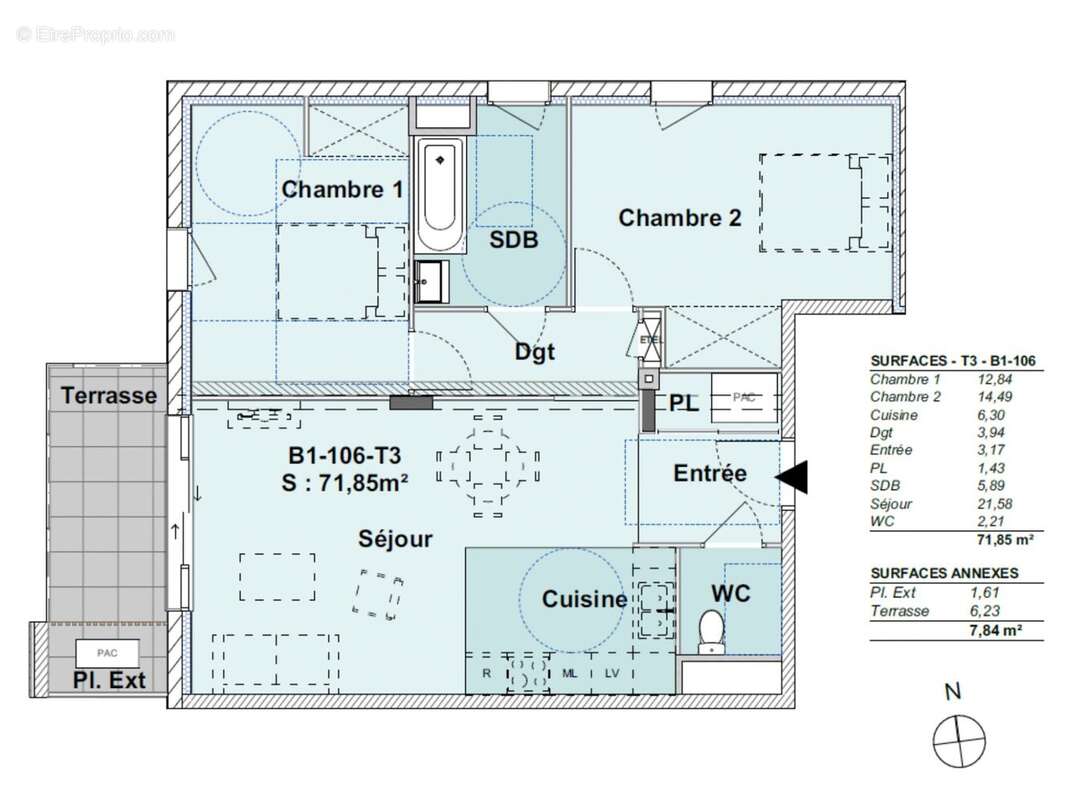 Appartement à MOIDIEU-DETOURBE