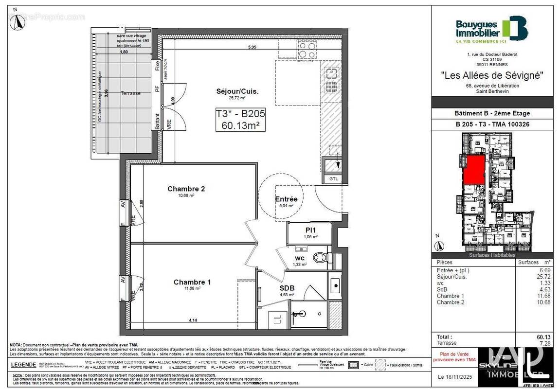 Appartement 60 m² à Saint-Berthevin  - photo 1