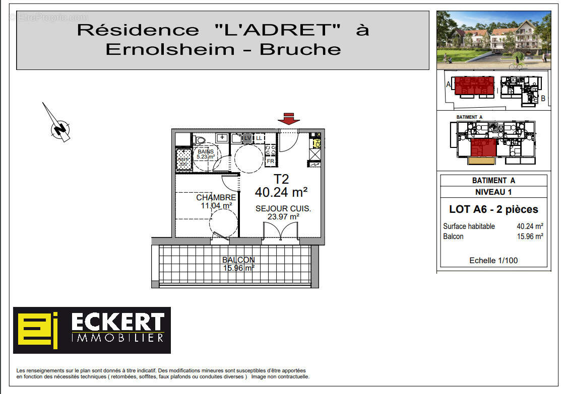 Appartement à ERNOLSHEIM-BRUCHE