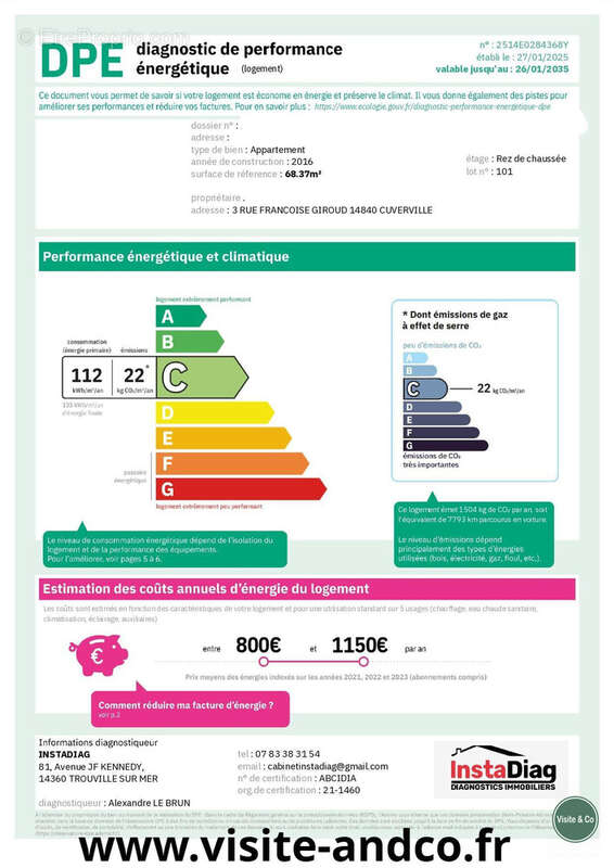 Appartement à CUVERVILLE