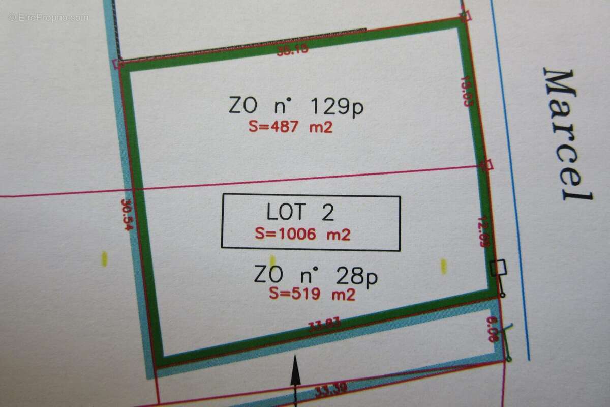 Plan - Terrain à MONTOLIVET