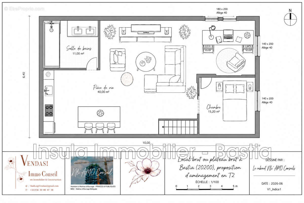 Appartement 60 m² à San-Martino-Di-Lota  - photo 2
