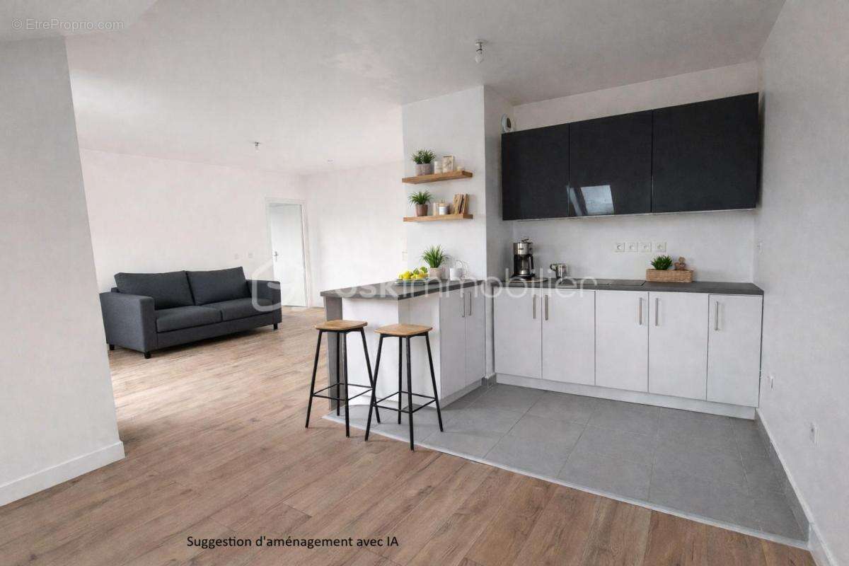 A vendre F2 de 47,4 m² – Dernier étage – Balcon – Parking couvert – Éco-quartier de Ris-Orangis - photo 2