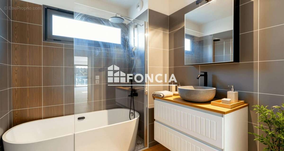 Cannes montrose 3p luxe terrasse 25m2 sud piscine double box - photo 10