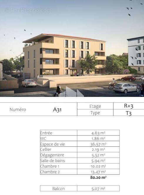 Appartement à L'ARBRESLE