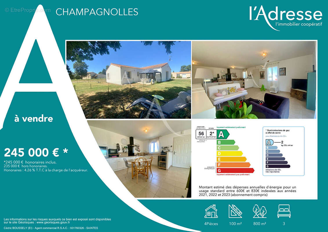 Maison Champagnolles 4 pièce(s) 98.5 m2 - photo 4