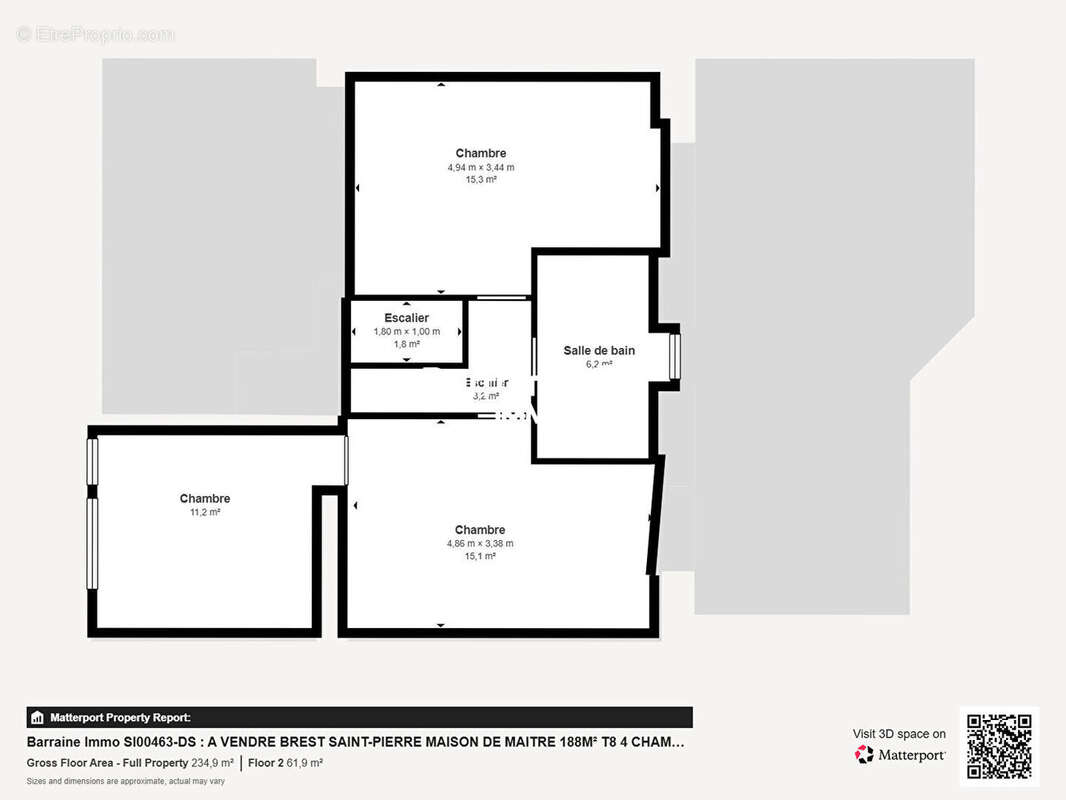 A vendre brest saint-pierre cavale blanche maison de maitre 188m² t8 5 chambres garage veranda - photo 18