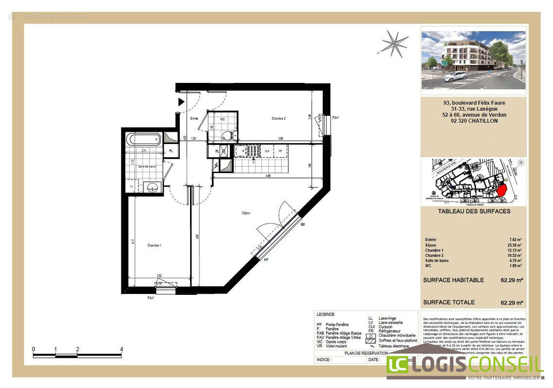 Appartement à CHATILLON