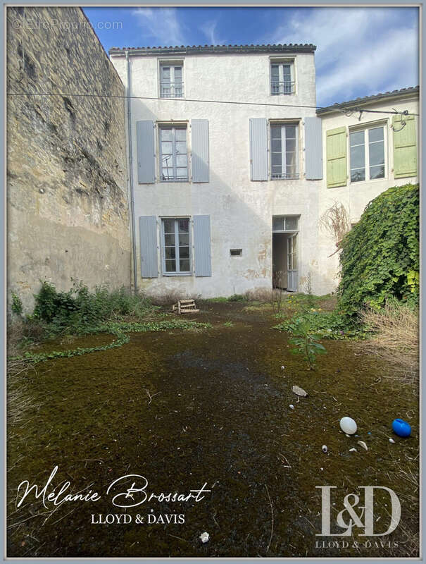 cour et façade arrière - Maison à MARANS
