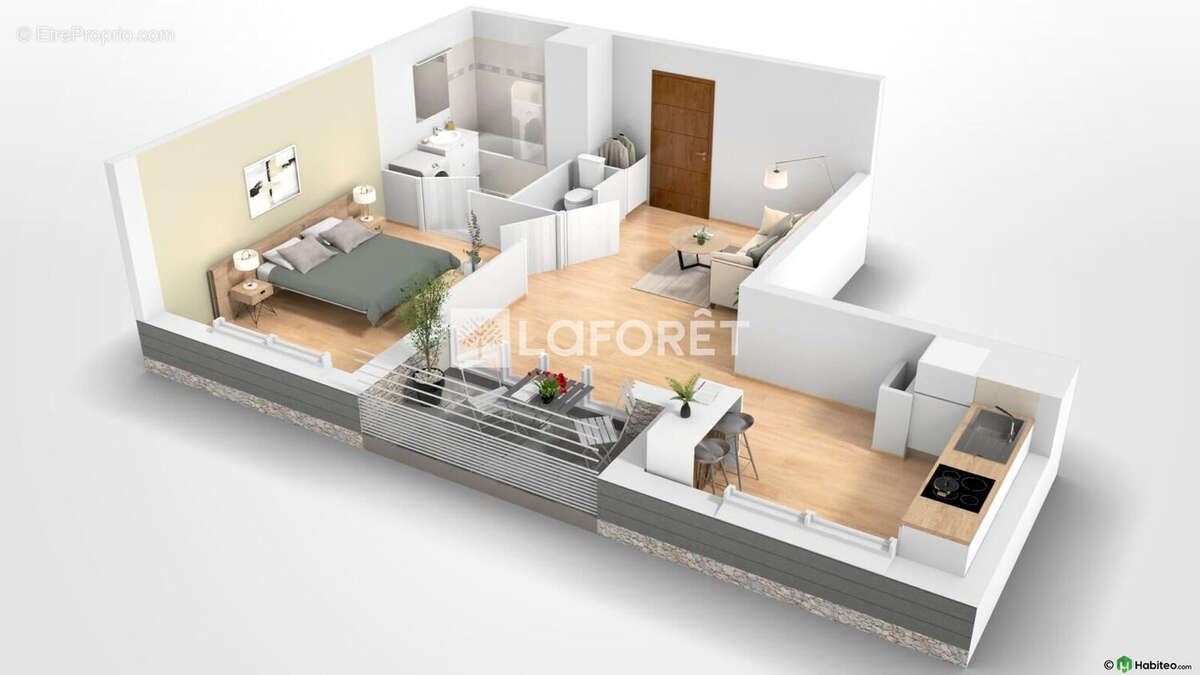 Appartement Pontault Combault 2 pièce(s) 44.09 m2 - photo 10
