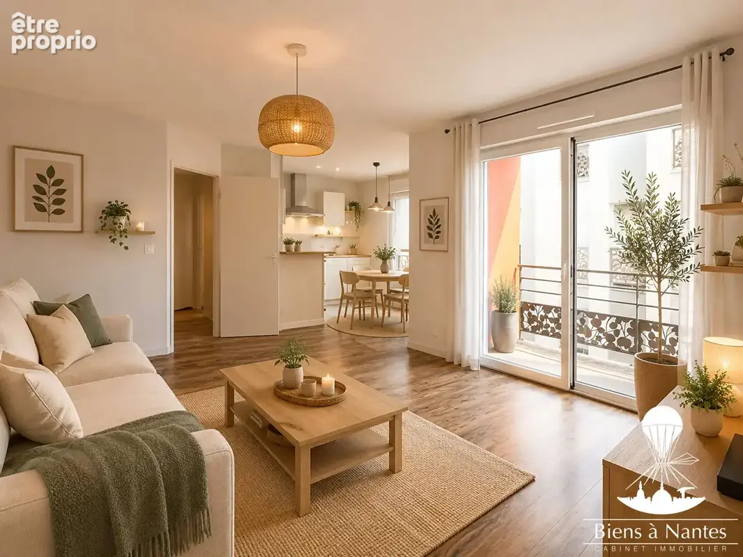 A vendre grand appartement  T2 Nantes Canclaux balcon et garage - photo 2