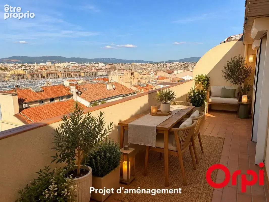 Appartement t3/4 marseille 13007 – dernier étage – vue mer panoramique – terrasse et balcons - photo 19