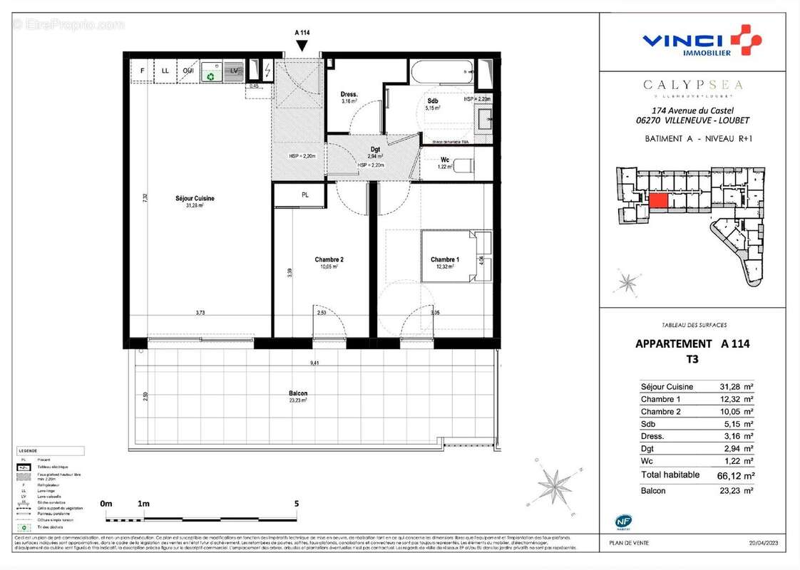 Appartement à VILLENEUVE-LOUBET