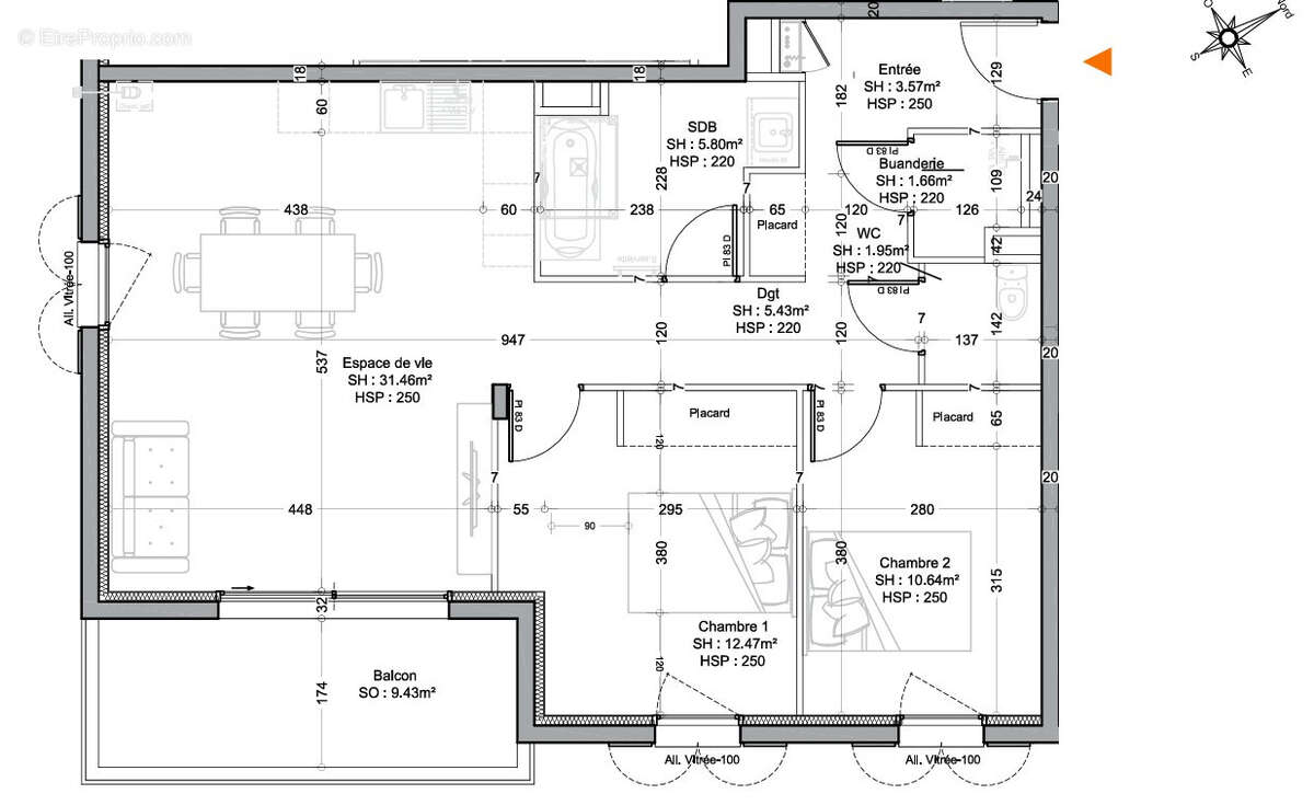 Appartement à L'ARBRESLE
