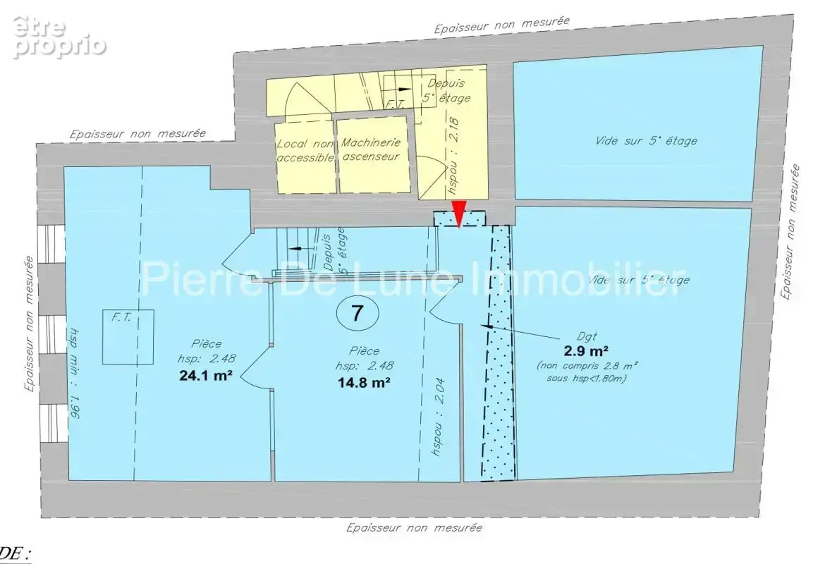 Presqu'île, dernier étage, 124m2, verrière exceptionnelle - photo 4