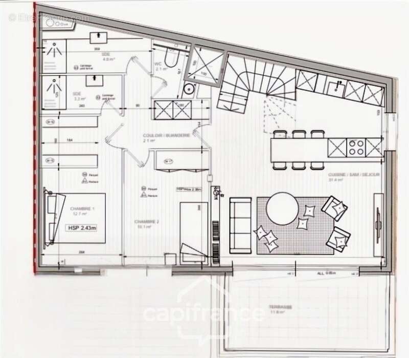 Appartement à PARIS-19E