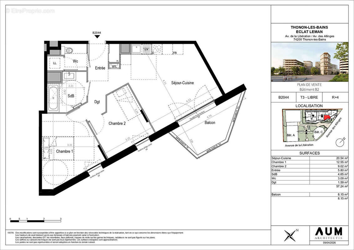 Appartement à THONON-LES-BAINS
