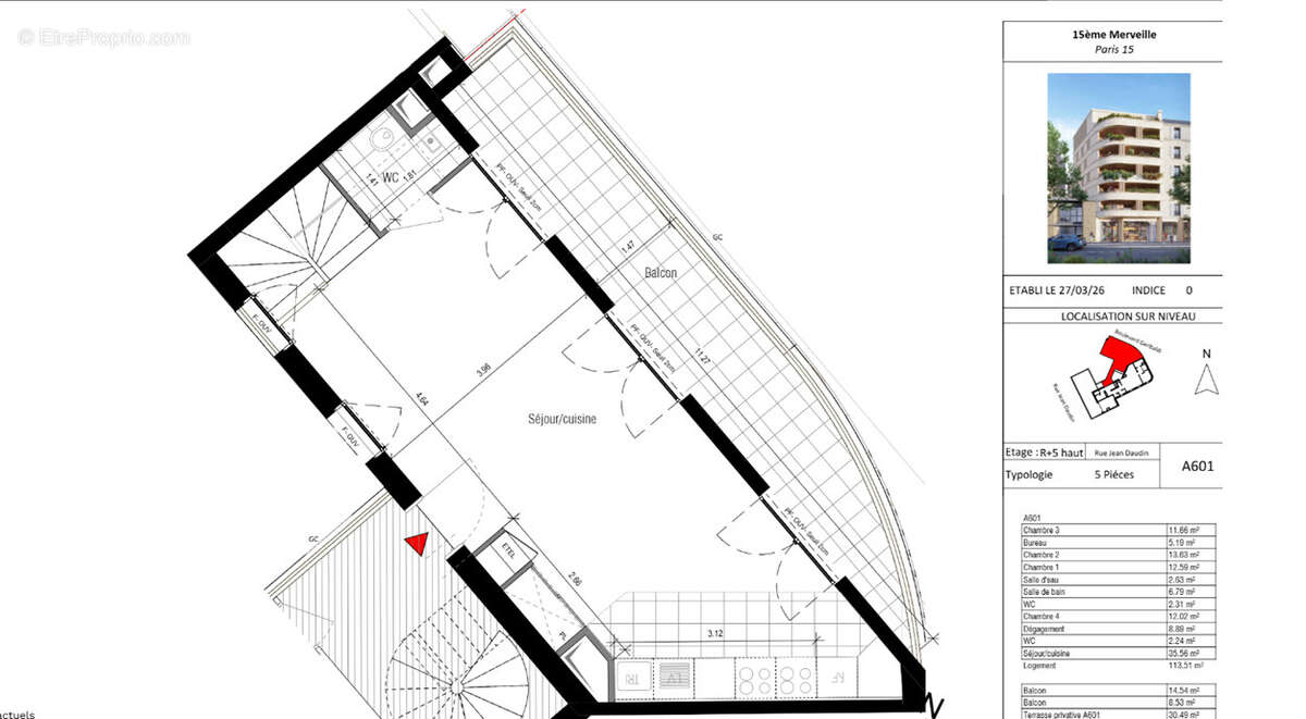 Appartement à PARIS-15E