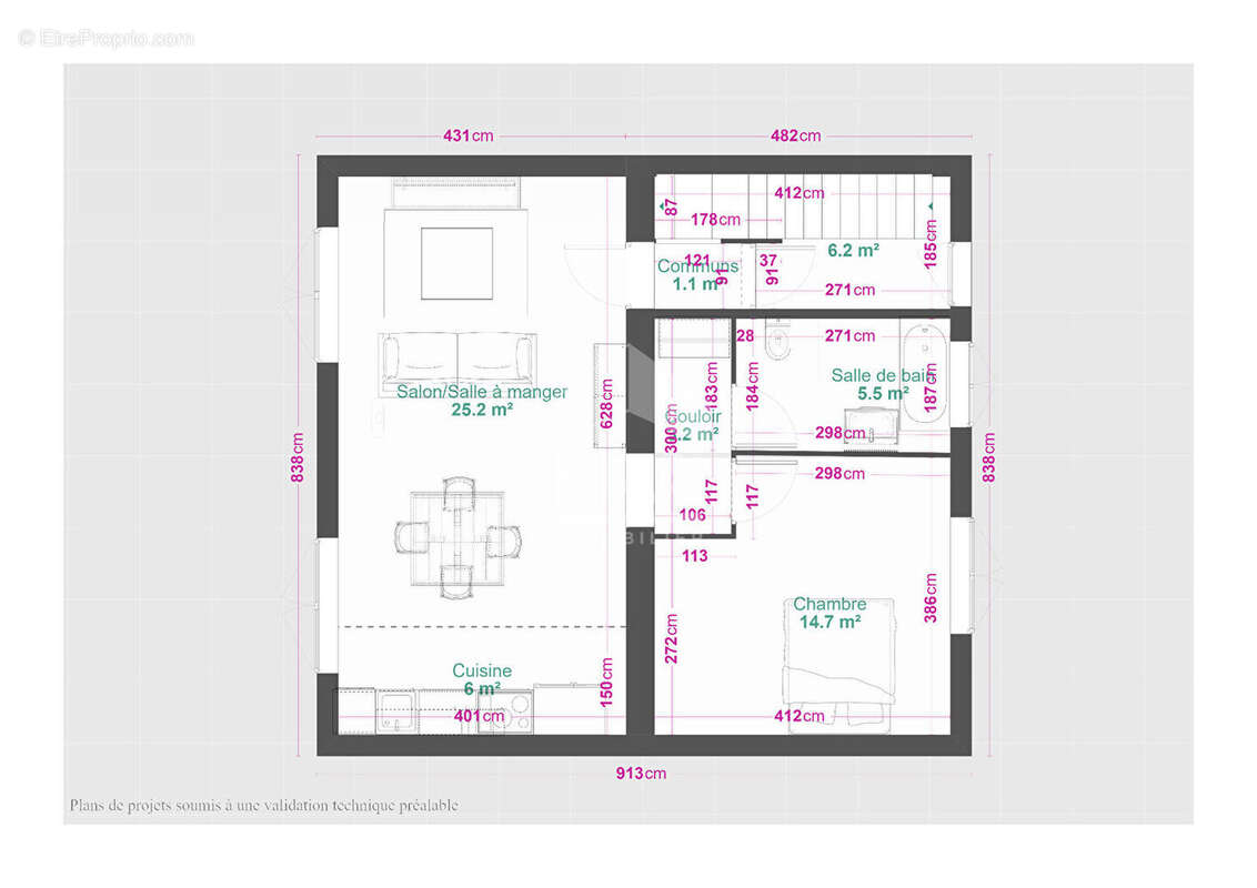 Appartement à LONGLAVILLE