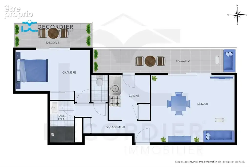 Evian grand t2 vue lac parking - photo 2