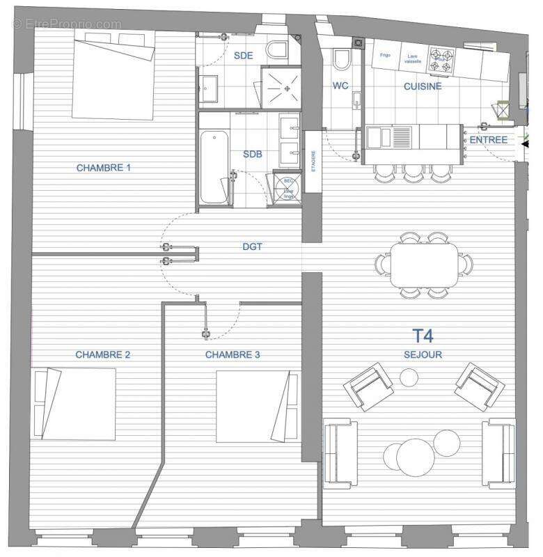 Appartement à PARIS-2E