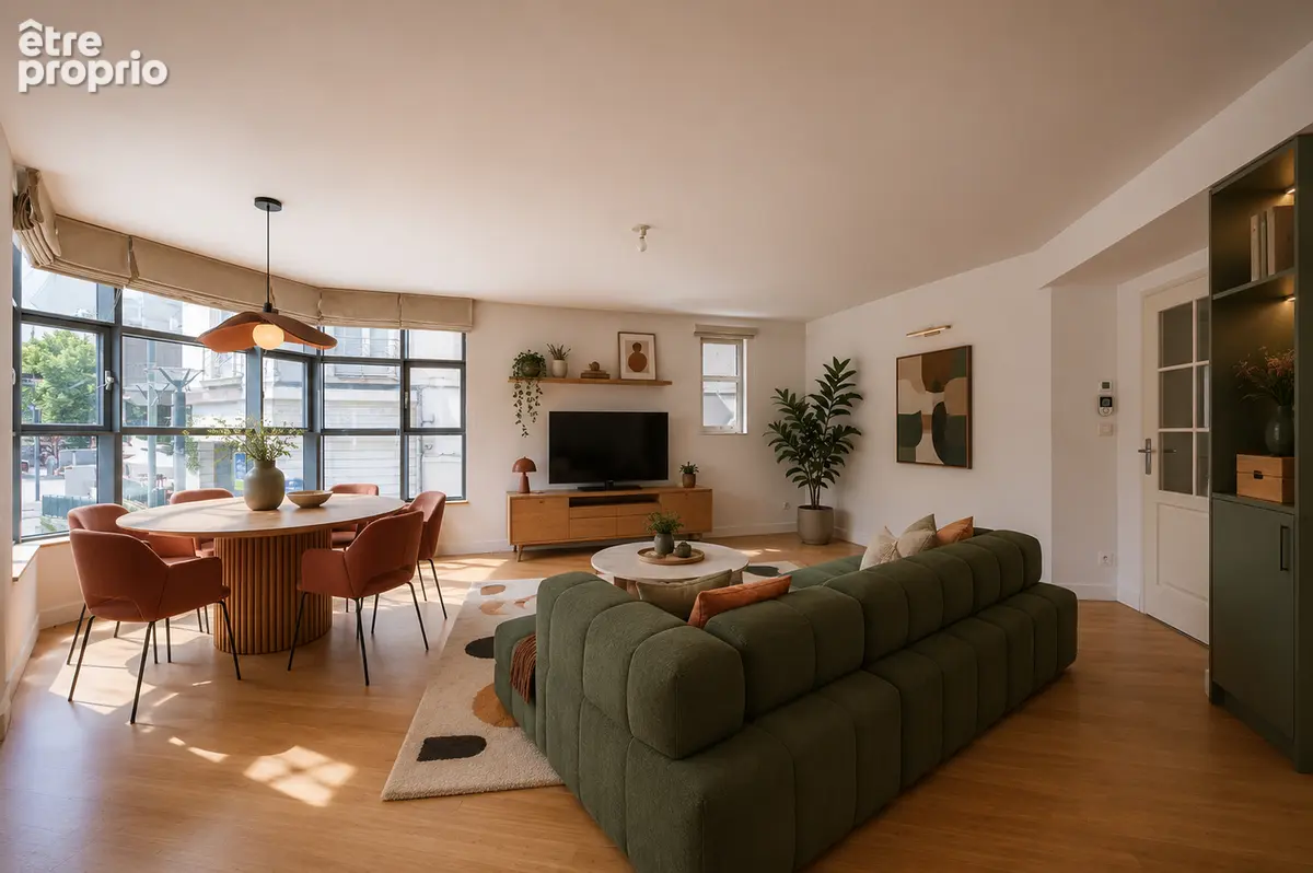 Nantes centre/ tour bretagne -- t5 108 m2 -- 4 chambres -- double salon - photo 3