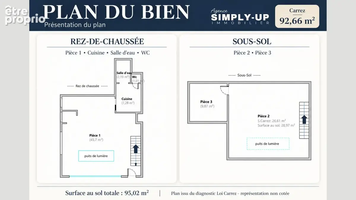 Rez-de-chaussée de 95 m² - Professions libérales ou habitation esprit loft - photo 12
