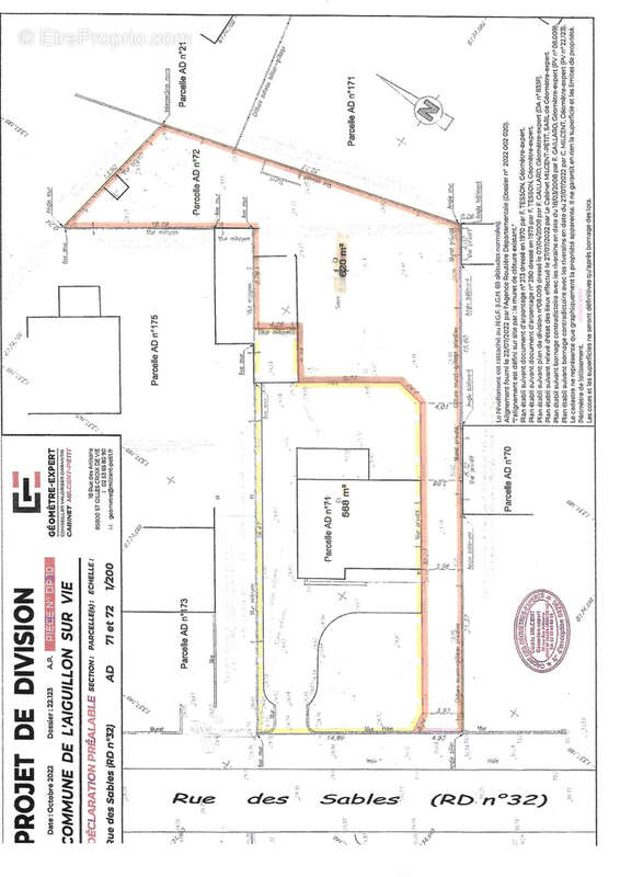 Terrain à L&#039;AIGUILLON-SUR-VIE
