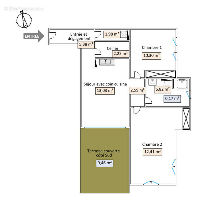 Appartement à PIANOTTOLI-CALDARELLO