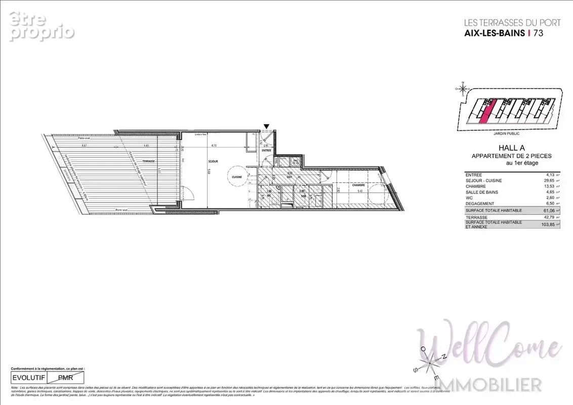 VEFA - Appartement T2 de 61m² S-O (Pk et Cel inclus) à Aix-Les-Bains secteur lac ! - photo 4