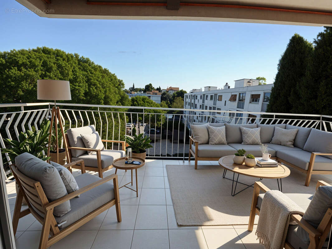 Montpellier, proche Arceaux, Dernier etage, coquet T3 belle terrasse , cave, parking, - photo 2
