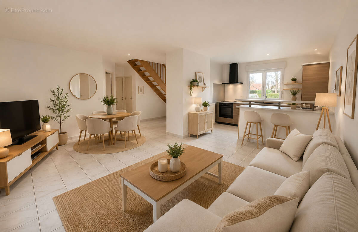 Maison mitoyenne 3 chambres avec jardin, terrasse et garage à Foucherans - photo 2