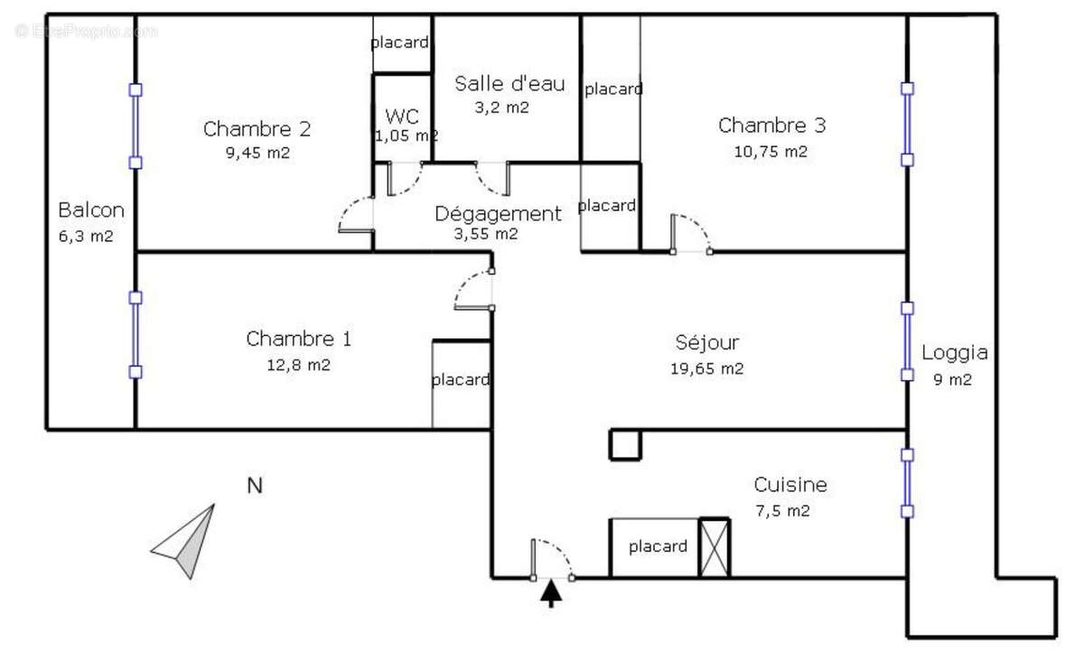 Appartement à MARSEILLE-3E