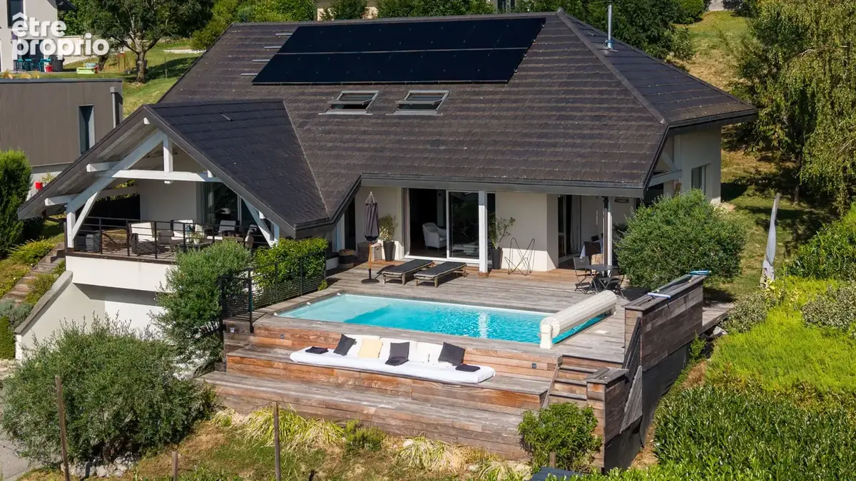 Hauteurs AIX LES BAINS - Villa familiale : panoramique sur le lac - piscine et jardin - photo 2