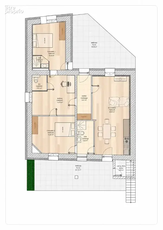 Le coteau ? t4 de 93,18 m² ? 2 terrasses ? beau potentiel - photo 13