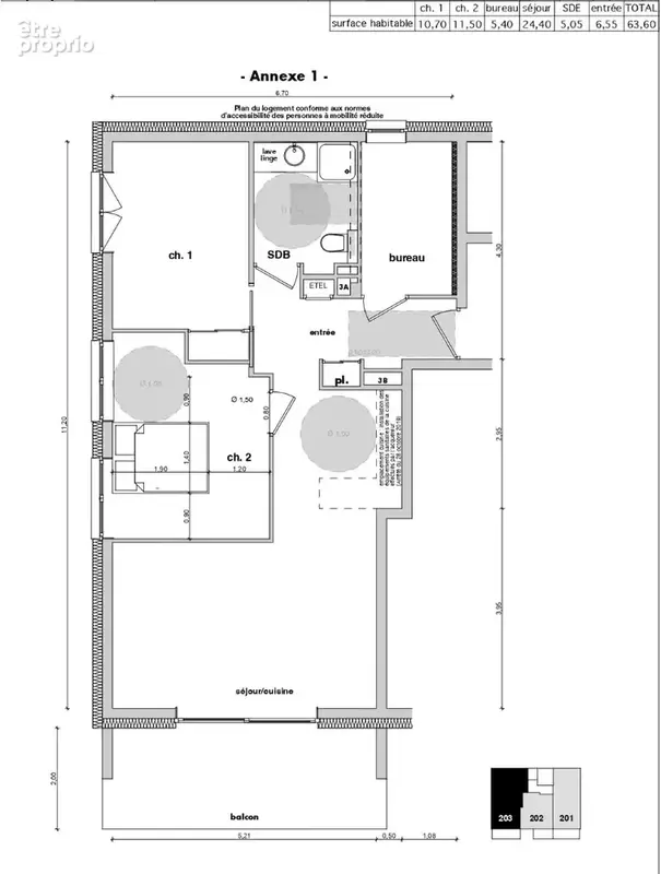Appartement Beaufort Sur Doron 3 pièce(s) 63.55 m2 - photo 2