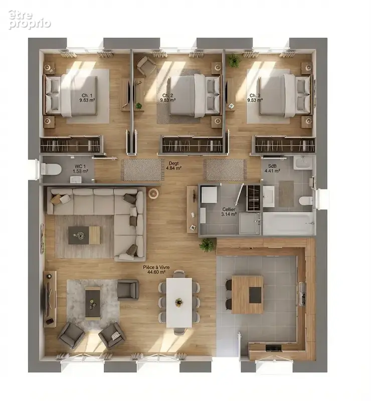 Maison plain-pied 87 m2 habitable - photo 3
