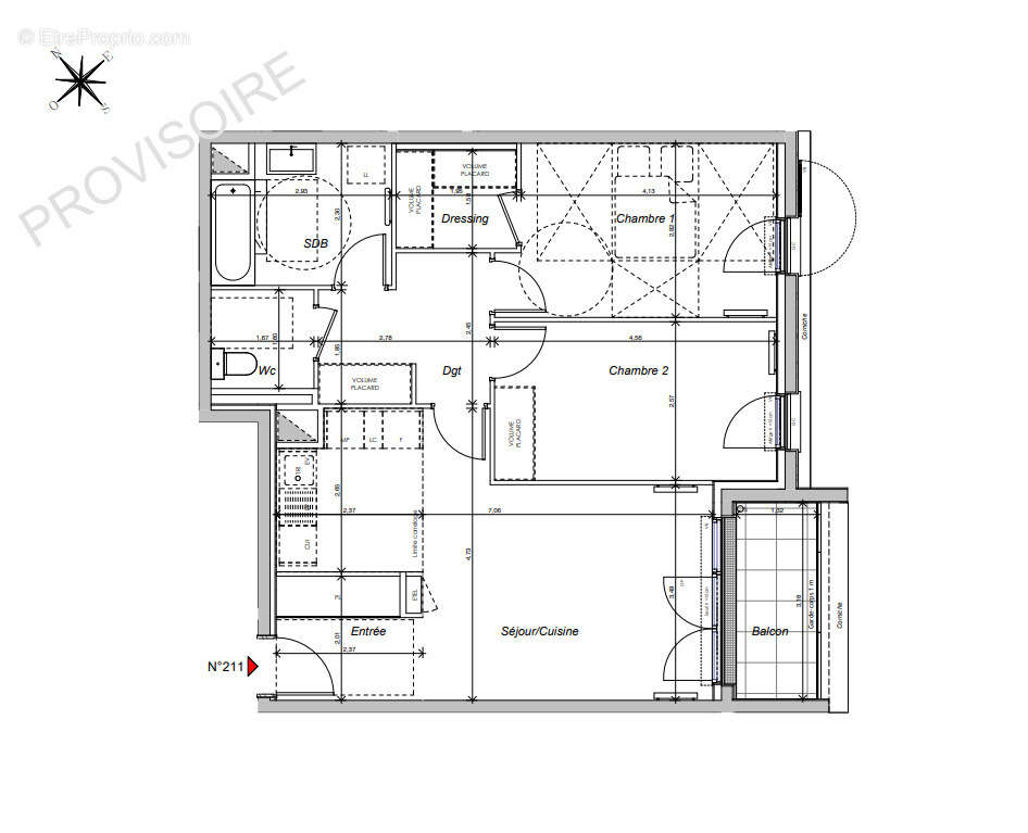 Appartement 3p - chatenay-mallabry - photo 2
