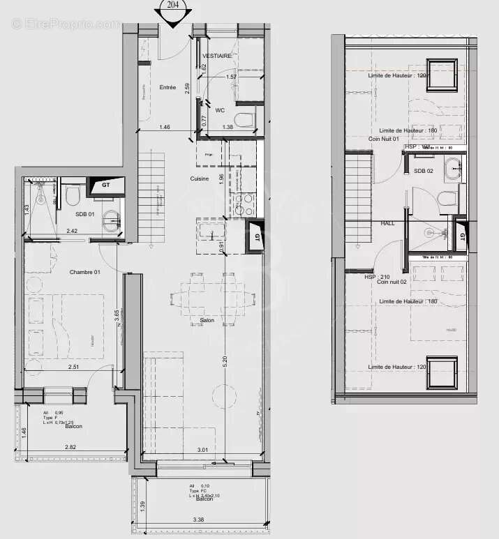 Appartement à LES ALLUES