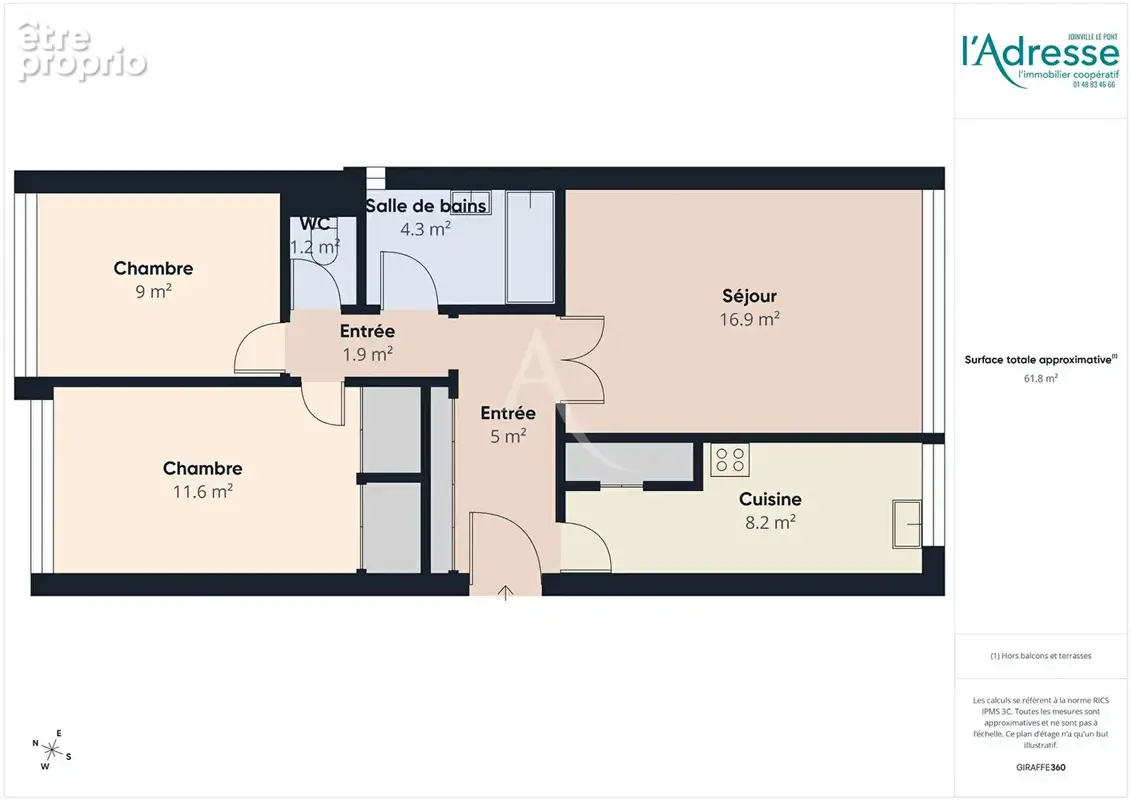 Appartement Joinville Le Pont 3 pièce(s) 62.70 m2 - photo 8