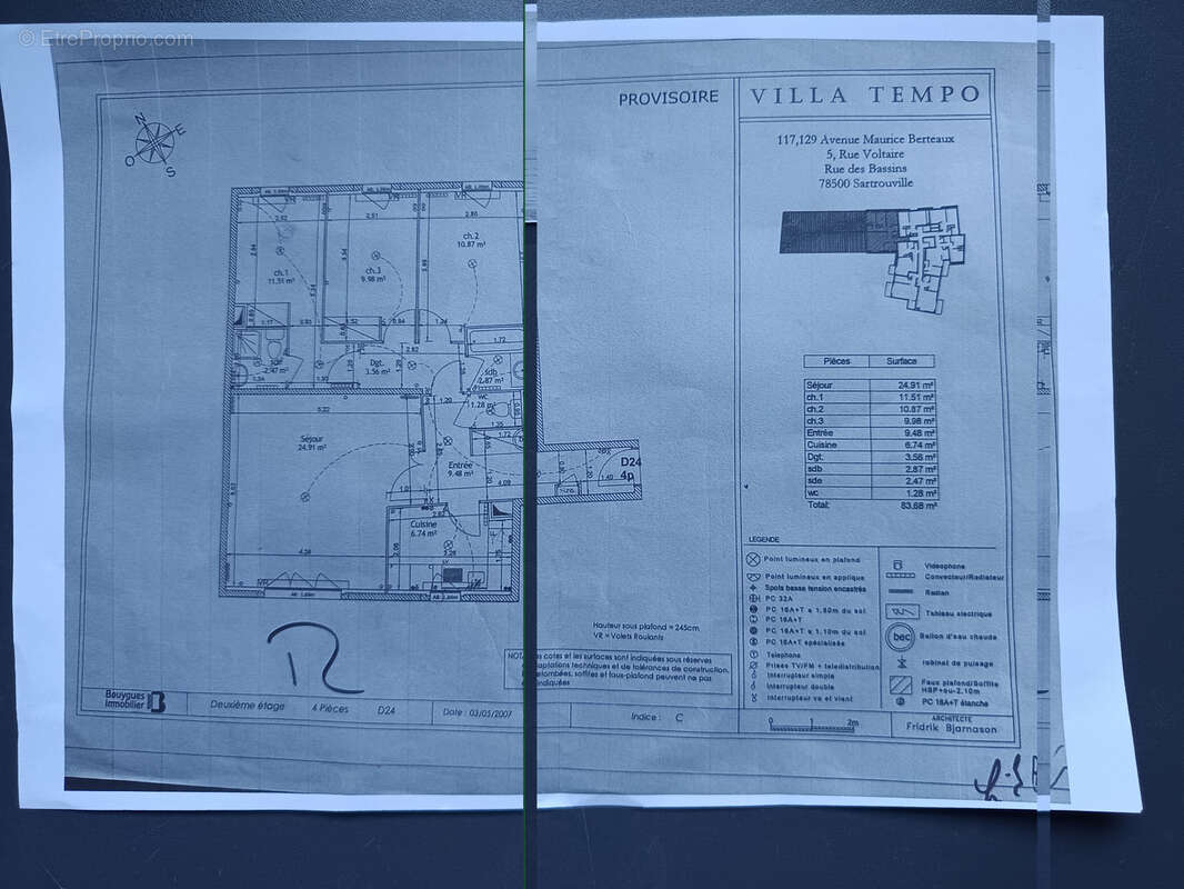 Appartement à SARTROUVILLE