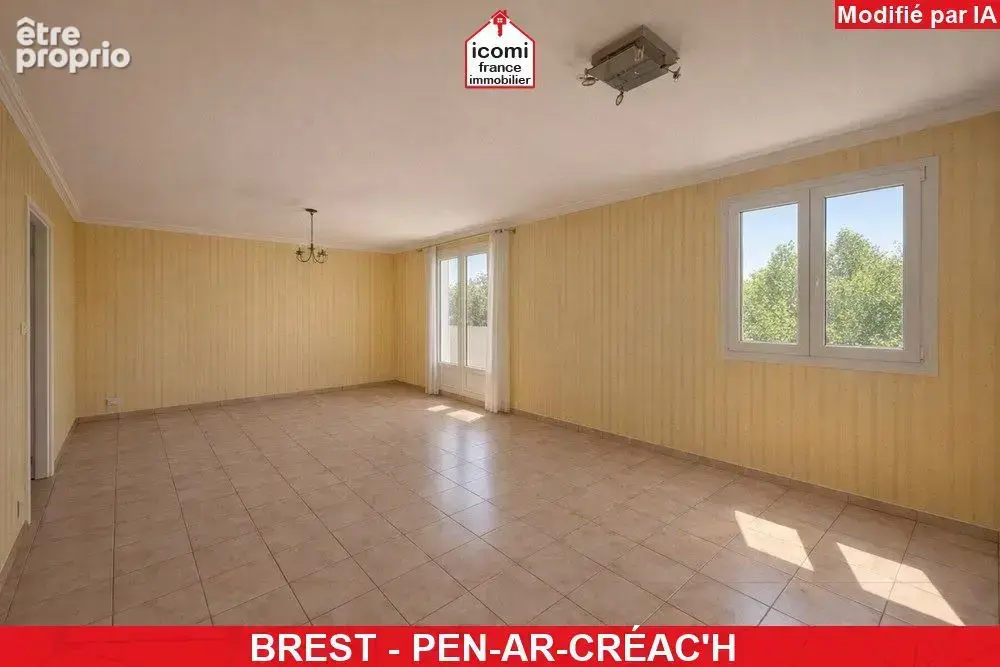 Finistere - brest (29200) - a vendre - appartement - t4 - 2 chambres - sejour de 30m² - dpe d - vue degagee - dalle beton - asce - photo 3