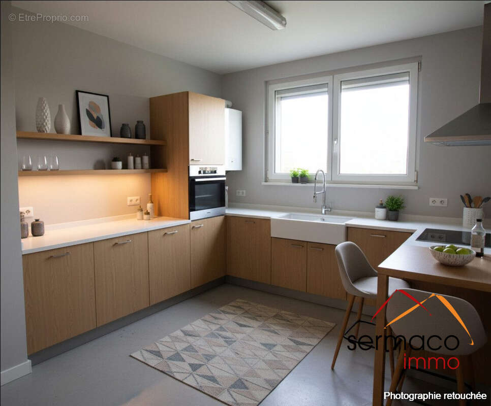 exemple de home staging cuisine - Appartement à SARREGUEMINES